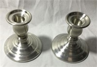 Wallace Pewter Candlestick Holders (2)
