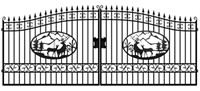 (BF) 20' Bi-Parting Wrought Iron Gate