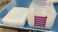 Pack of 6 14"x 10.5" x 3" Clear totes
