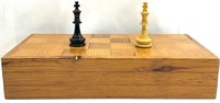 Vintage Wooden Chess Board, Checkers & More