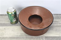 9.5" PORCELAIN ENAMELED 2 PC SPITTOON