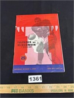 1949 Illinois vs. Wisconsin Football Program