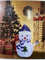 2.5 FT Blue Light Up Blue Christmas Snowman