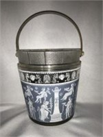 Greco-Roman Motif Ice Bucket w/ Glass Bucket