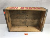 Vintage Seven-Up Wooden Soda Crate