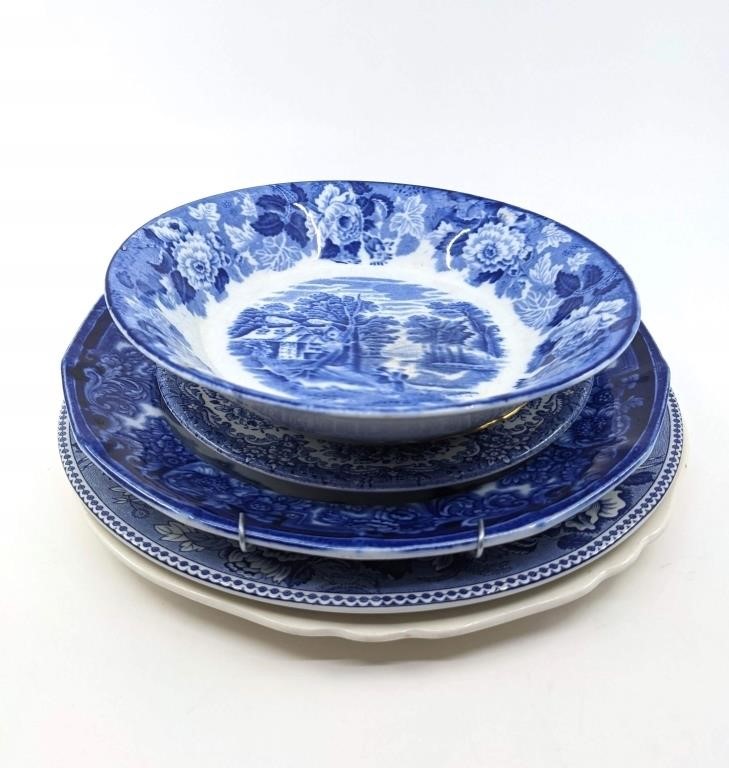 Blue and White Transferware Dishes