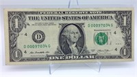 2013 Low Serial $1 Bill