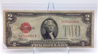 1928D Red Seal $2 Bill