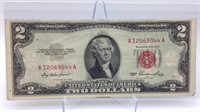 1953 Red Seal $2 Bill