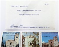 Complete Set of 5 16th Century Churches Stamp