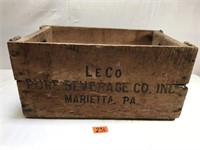 Vintage LeCo Pure Beverage Co, Marietta PA Crate