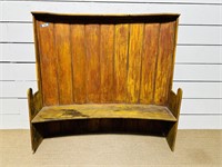 Early Painted High Back Bench