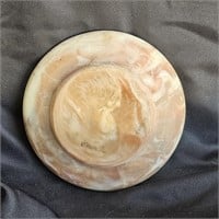 Small Incolay Dish -Vintage Faux Cameo Carving