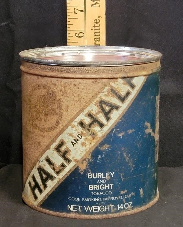 Vtg Half and Half Tobacco Tin