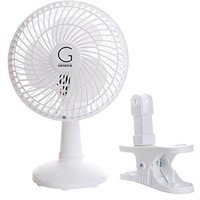 Genesis 6" Table-Top or Clip Fan with Two Speeds