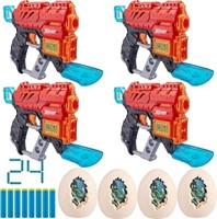 X-SHOT Dino Attack Foam Dart Blaster 4 Pack