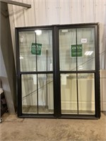 Atrium Black Twin Single Hung Window