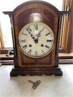 PF Bollenbach Mahogany Clock  w/ key
