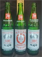 1970's 7Up Indy 500 /IU Bottles