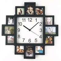 DIY Frame Clock, Black, 40cm x 40cm x 4.5cm, Analo