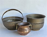 Small Brass & Copper Pots