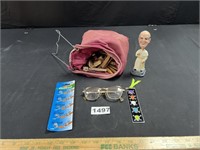 Clothespins, Pope Figure, Glasses, Batteries, More