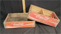 (2) 1970's Coca Cola Wooden Case Crate