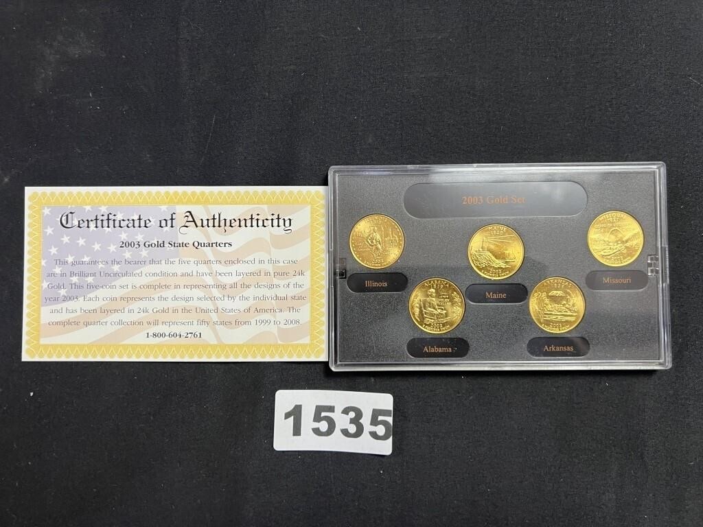 2003 State Quater Gold Edition Set
