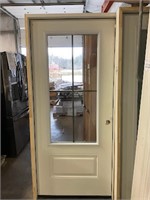 36" LH Fiberglass 4-Lite Exterior door