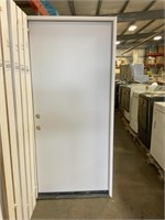 36" RH Steel 1 Panel Exterior Door