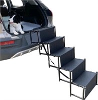 YEP HHO, 5 Steps Folding Pet Stairs Ramp, Black, 4