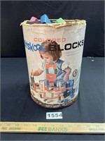 Vintage Playskool Colored Wood Blocks