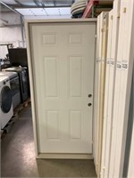 36" LH Steel 6 Panel Exterior Door