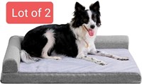 Neekor Orthopedic Dog Bed, L Shaped Pillow Pet Sof