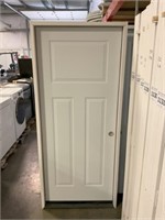 34" LH Steel 3 Panel Exterior Door