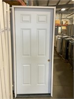 34" LH Steel 6 Panel Exterior Door