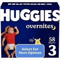 Huggies Overnites Nighttime Diapers, Size 3, 58 Ct