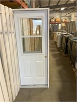 32" LH Steel 2 Panel Exterior Door w/Window