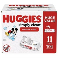 Huggies Simply Clean Baby Wipes, Fragrance free, 1