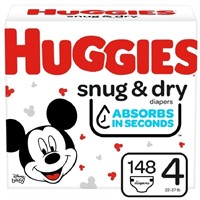 Huggies Snug & Dry Baby Diapers, Size- 4, 148 Diap