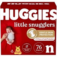 Huggies Little Snugglers Baby Diapers, Size Newbor