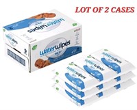 LOT OF 2 CASES - Water Wipes Original Plastic Free