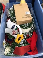Large Tote of Christmas Decor