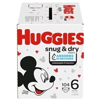 Huggies Snug & Dry Baby Diapers Size 6 104 Ct