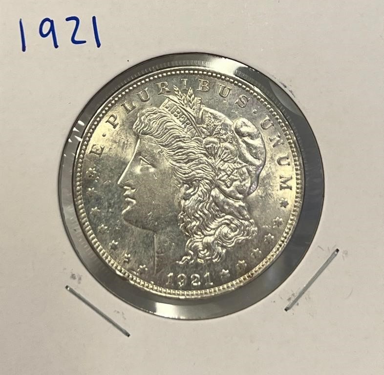 S - 1921 MORGAN SILVER DOLLAR (M5)