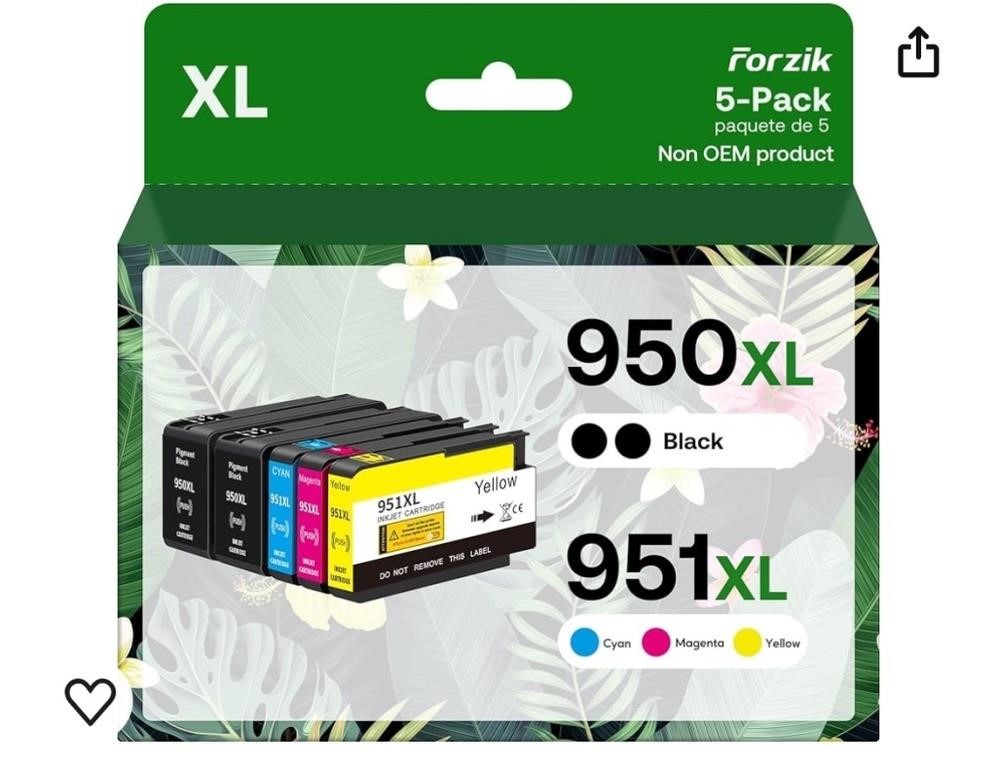 color printer ink 950x/951  5 pcs total