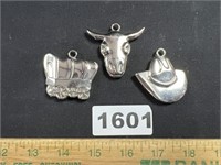 Large Solid Western Design Charms