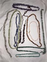 Necklace Collection- Green & White Jade