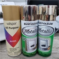 New Valspar Gold, 2- Near New Chrome Paints