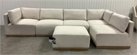 6 Pc Henredon Boucle Fabric Modular Sectional Sofa